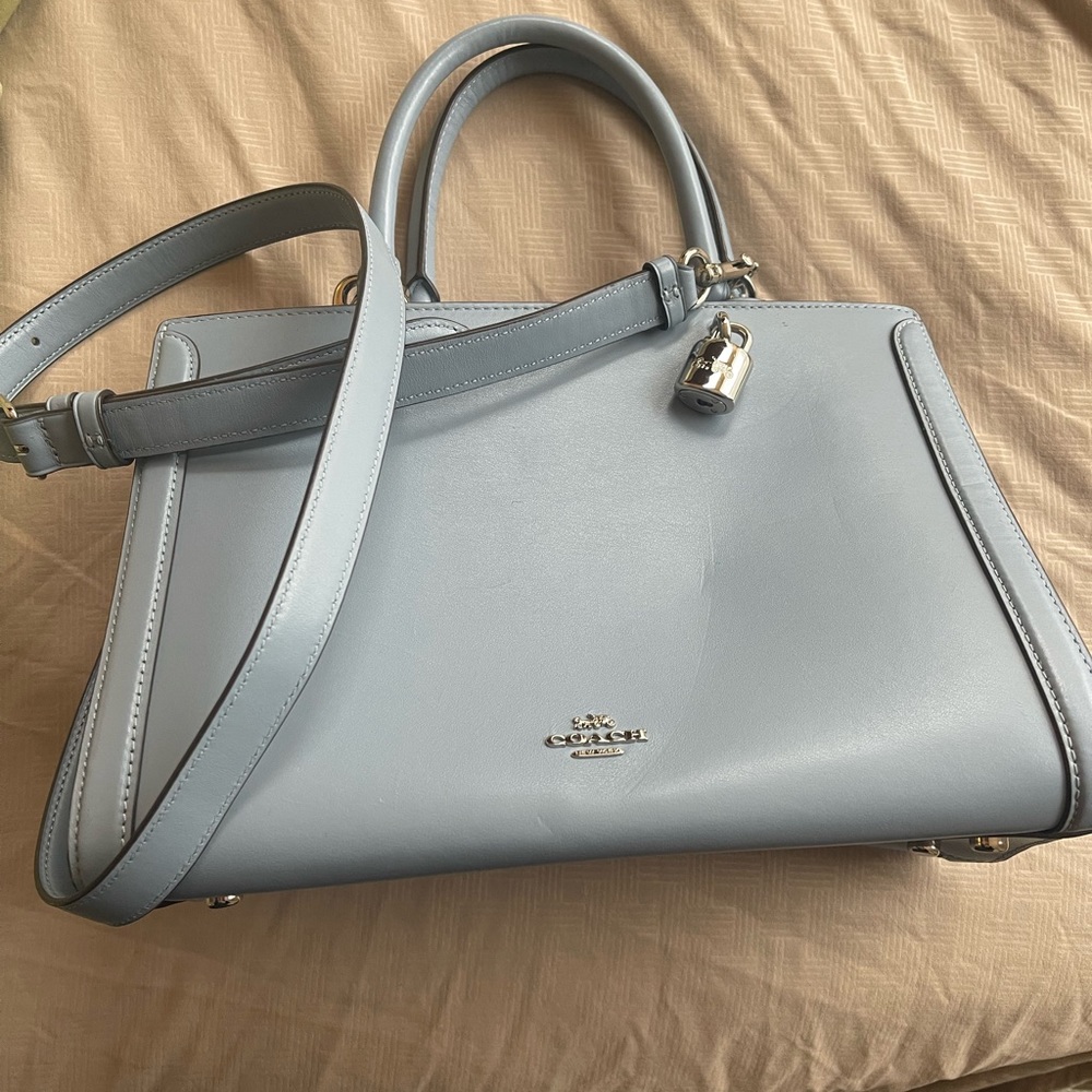 Baby blue coach satchel